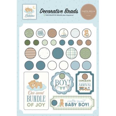 Carta Bella Little Lullabies Baby Boy - Decorative Brads