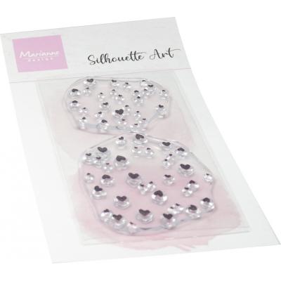 Marianne Design Silhouette Art Stempel - Hearts