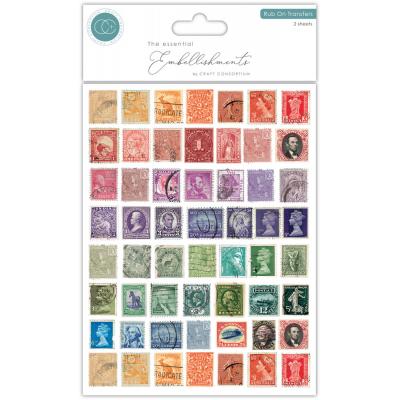 Craft Consortium The Collector Rub-ons - Used Stamps