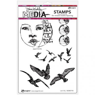 Ranger Dina Wakley MEdia Stempel - Let It Fly
