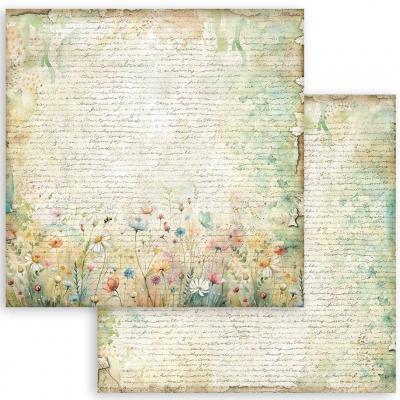 Stamperia Daisy Art Designpapier - Handmade Letter With Flowers