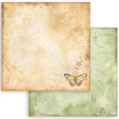 Stamperia Daisy Art Designpapier - Ochre Pattern With Butterfly