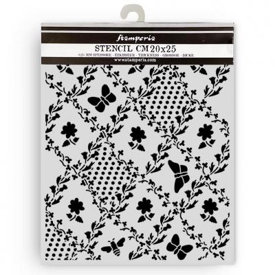 Stamperia Daisy Art Stencil - Texture Butterfly And Daisy