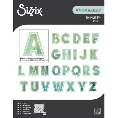 Sizzix 49 and Market Thinlits Dies - This Or That  Alphabet