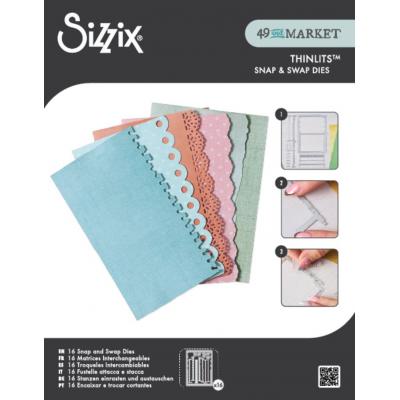 Sizzix 49 and Market Thinlits Dies - Snap And Swap Journal Set