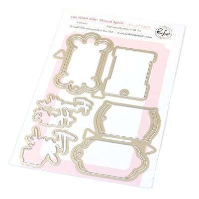 Pinkfresh Studio Homespun With Heart Die - The Stitch Edit Thread Spool