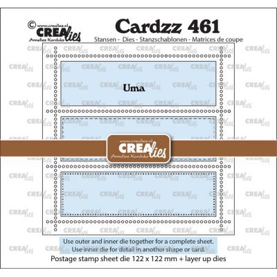 Crealies Cutting Dies - Square Postage Stamp Uma 3x Rectangles