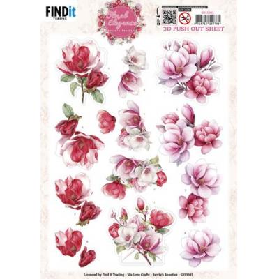 Find It Trading Floral Elegance Pushout Sheet - Magnolia Dreams