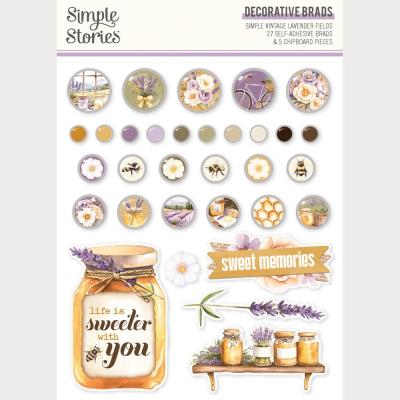 Simple Stories Simple Vintage Lavender Fields - Decorative Brads