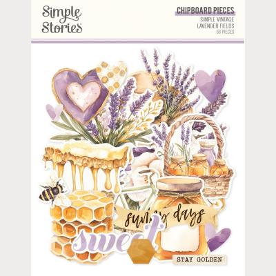 Simple Stories Simple Vintage Lavender Fields - Chipboard Pieces