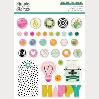Simple Stories Color Me Happy - Decorative Brads