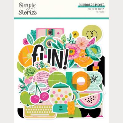 Simple Stories Color Me Happy - Chipboard Pieces