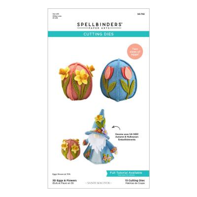 Spellbinders 3D Felt Décor Etched Dies - Spring Eggs & Flowers