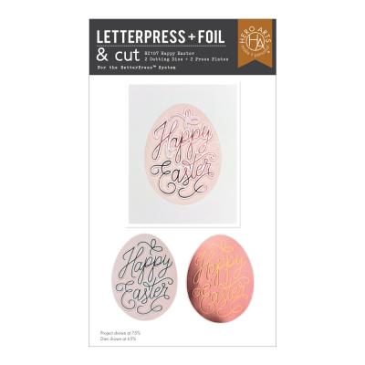 Hero Arts Eggstra Special Letterpress + Foil & Cut - Happy Easter
