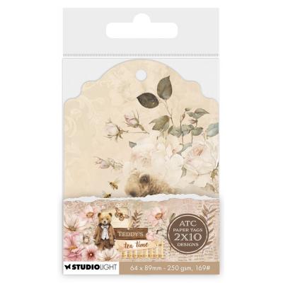 StudioLight Teddy's Tea Time ATC Paper Tags