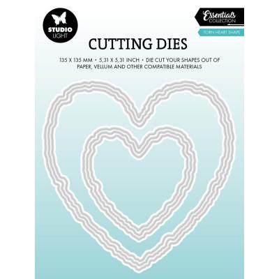 StudioLight Torn Edge Cutting Die - Torn Heart Shape