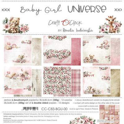 Craft O'Clock Baby Girl Universe - Paper Set