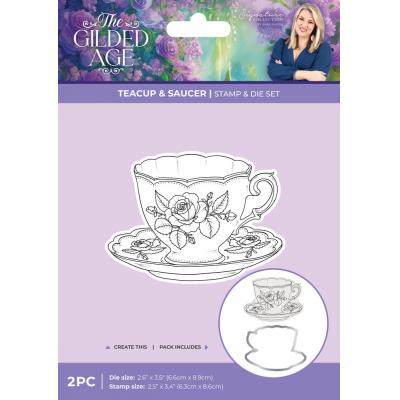 Crafter's Companion The Gilded Age Stamp & Die - Teacup & Saucer