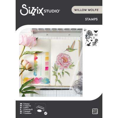 Sizzix Willow Wolfe Stempel - Flowers And Creatures