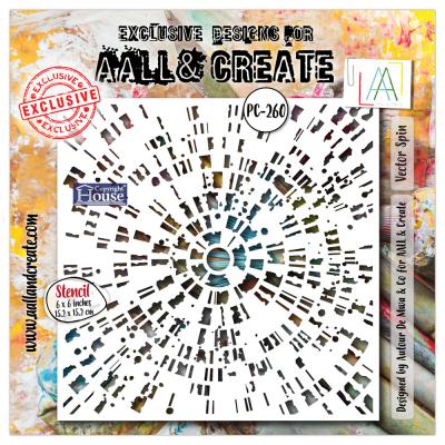 Aall and Create Energy In Orbit Stencil - Vector Spin