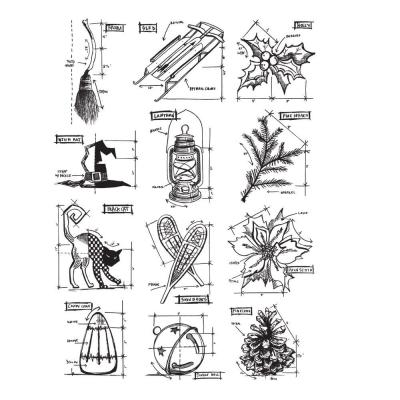 Stampers Anonymous Tim Holtz Stempel - Mini Blueprints 7