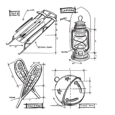 Stampers Anonymous Tim Holtz Stempel - Christmas Blueprint 5