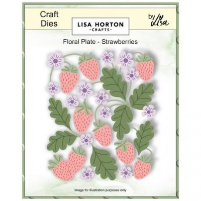 Lisa Horton Crafts Floral Plate Die Set - Strawberries