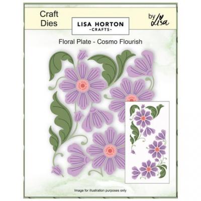 Lisa Horton Crafts Floral Plate Die Set - Cosmo Flourish