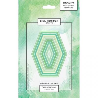 Lisa Horton Crafts Fundamentals  Die Set - Nested Tall Hexagon