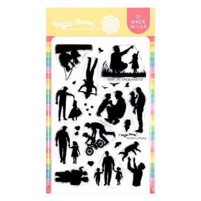 Waffle Flower Postage Collage Stempel - Dad Silhouettes
