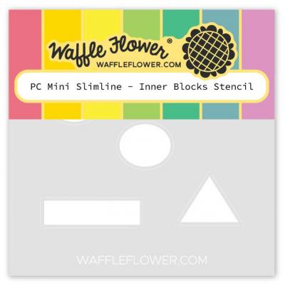 Waffle Flower Postage Collage Stencil - Mini Slimline Inner Blocks