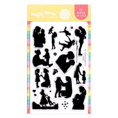 Waffle Flower Postage Collage Stempel - Mom Silhouettes