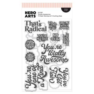 Hero Arts Friends With Flair Stamp & Cut  - Totally Awesome