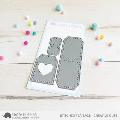 Mama Elephant Creative Cuts - Stitched Tea Tags