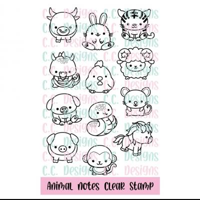 C.C. Designs Stempel - Animal Notes