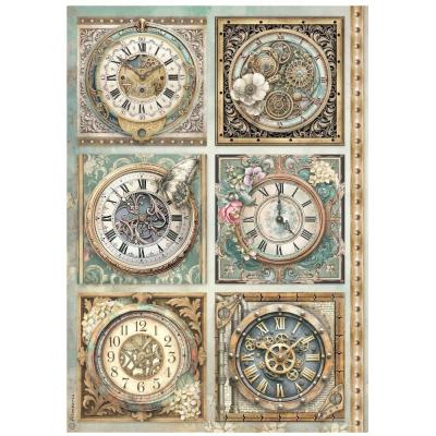 tamperia Gardens of Time Rice Paper - 6 Clocks