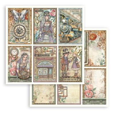 Stamperia Gardens of Time Designpapier - 6 Cards