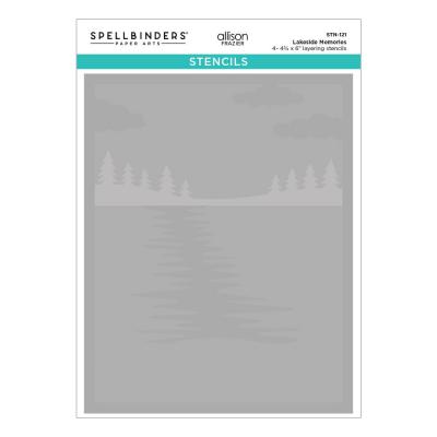 Spellbinders Summer Camp Stencil - Lakeside Memories