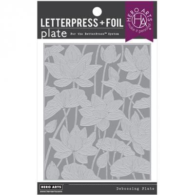 Hero Arts Tranquil Garden Press Plate - Lotus Field