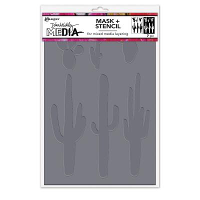 Ranger Dina Wakley MEdia Stencil - Cactus Masks