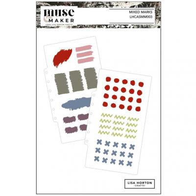 Lisa Horton Crafts Muse & Maker Art Stencil - Mixed Marks