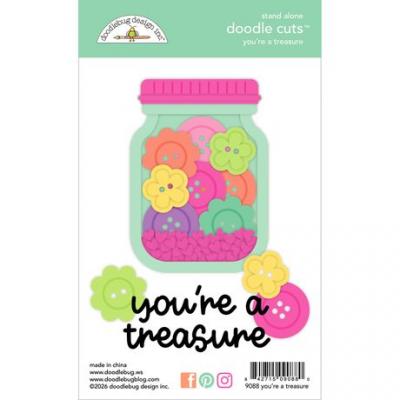 Doodlebug Color Me Crafty Cutting Dies - You're a Treasure