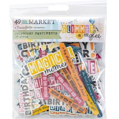 49 and Market Glimmer And Glee - Chipboard Sentiments