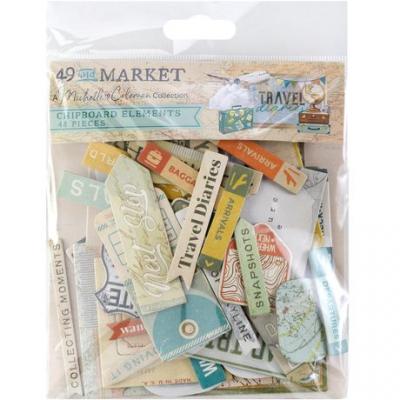 49 and Market Travel Diaries - Chipboard Set