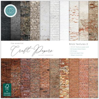 Craft Consortium Essential Paper Pad - Brick Textures 2