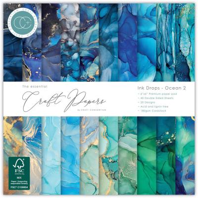 Craft Consortium Essential Paper Pad - Ink Drops Ocean 2