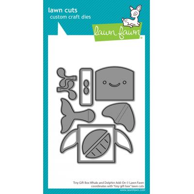 Lawn Fawn Lawn Cuts - Tiny Gift Box Whale And Dolphin Add-on