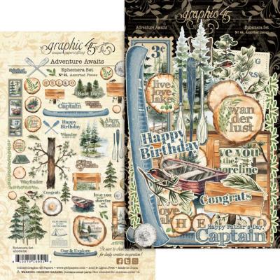 Graphic 45 Adventure Awaits - Ephemera Set