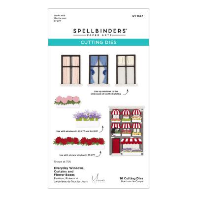 Spellbinders Everyday City Holiday Dies - Everyday Windows, Curtains and Flower Boxes