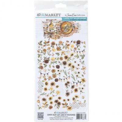 49 And Market Country Heart Café - Laser Cut Wildflowers
